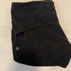 Black Speed Up Lululemon Shorts